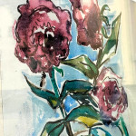 Bjona Thaci, Blumen unter Tage – Kunst als Bewältigungsstrategie für psychische Belastung im Bergbaukontext. Aquarell auf Leinwand.