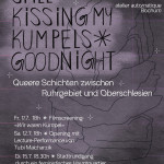 «Still Kissing My Kumpels* Goodnight. Queere Schichten zwischen Ruhrgebiet und Oberschlesien». Grafik: Shajiillu (Shaja Aenehsazy)
