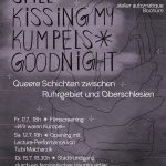 «Still Kissing My Kumpels* Goodnight. Queere Schichten zwischen Ruhrgebiet und Oberschlesien». Grafik: Shajiillu (Shaja Aenehsazy)